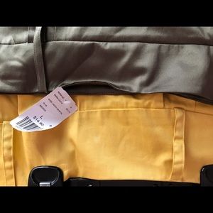 Forever 21 Gold & Olive Satin Mini skirts